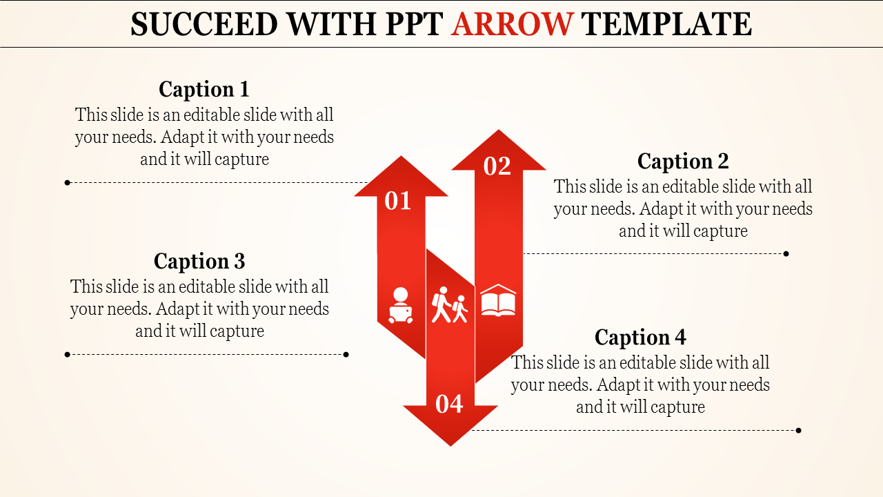 Free - Get Best customizable Cool PowerPoint Arrow Template